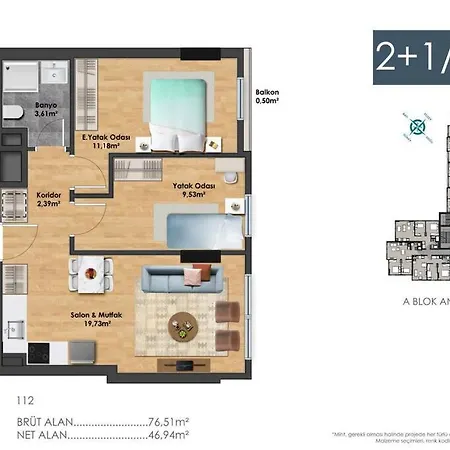 New 2br W Parking #61 Daire İstanbul